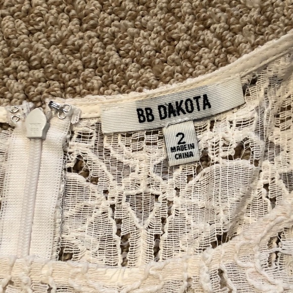 NWOT BB Dakota Knit/Lace Sundress - Ivory • Size 2 - Picture 4 of 7